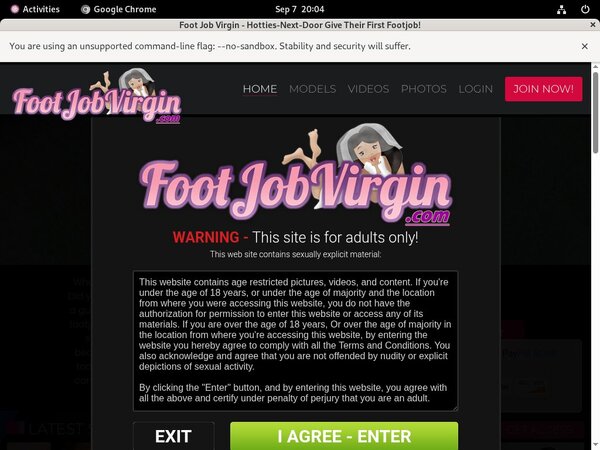 Foot Job Virgin Account 2014