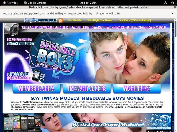 Free Beddable Boys Trial Offer