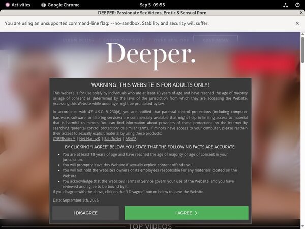 New Deeper.com Password