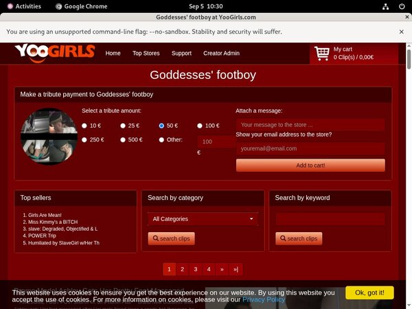 New Goddesses Footboy Porn