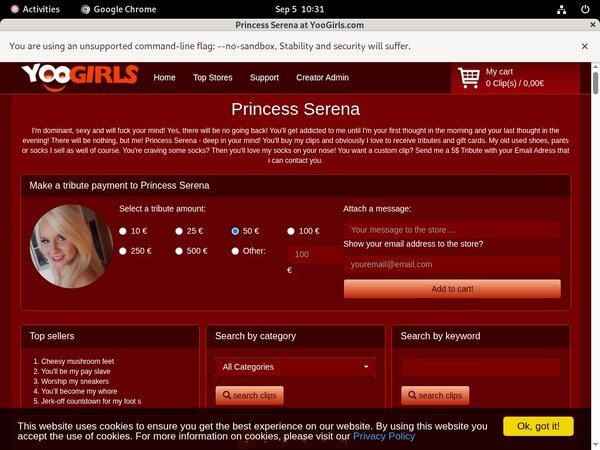 Pay For Princess Serena