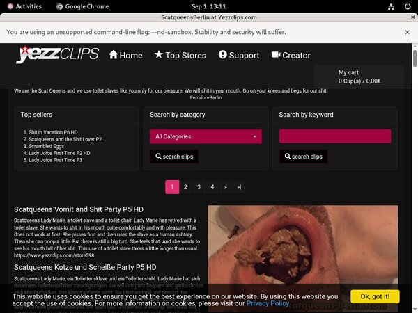 Scat Queens Berlin Account Login