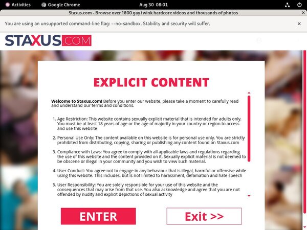 Staxus.com Codes