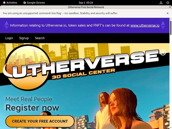 Utherverse Password Account
