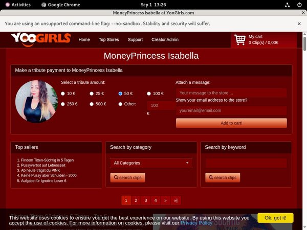 Yoogirls.com Allow Paypal